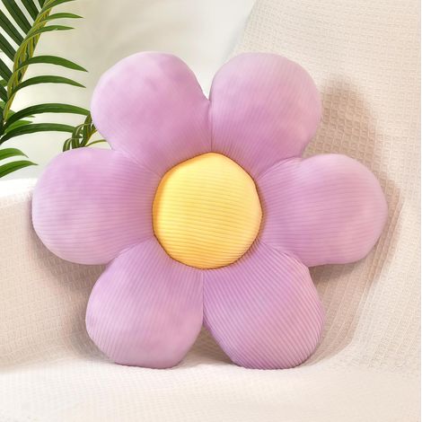Dekoratives Kissen mit lila Gänseblümchen, 38 cm, für Boden, Bett, Sofa oder Stuhl