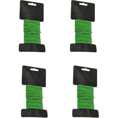 Attaches torsadées pour plantes, idéales pour le jardin (lot de 3 ou 4 paquets, vertes). (1/5)