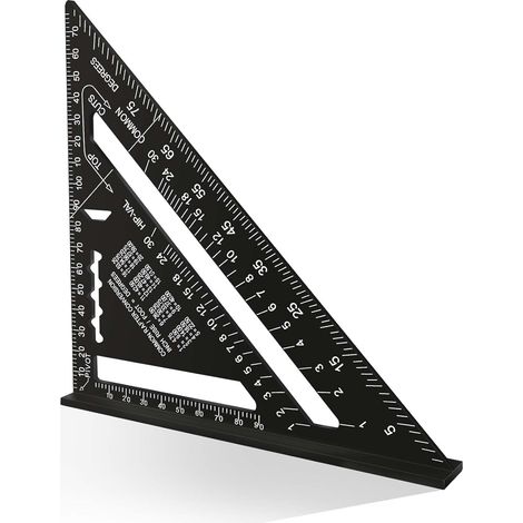 180-mm-Zimmermannswinkel, Dreieckwinkelmesser aus Aluminiumlegierung, verdickter dreieckiger Zimmermannswinkel (1/5)