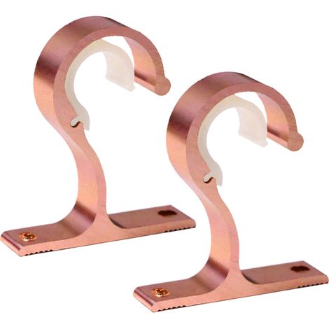 Soporte para gancho de cortina, soporte para barra de cortina color oro rosa (1/5)