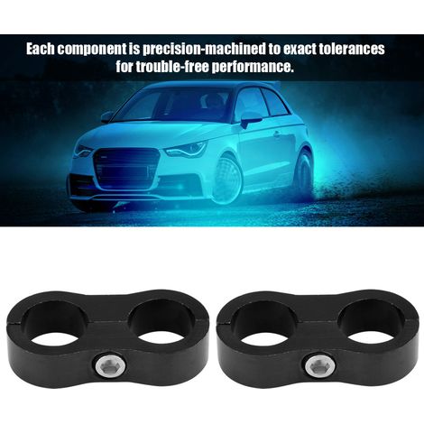 Raccord séparateur de durite en alliage d'aluminium AN10, adaptateur de fixation universel noir, support de montage pour raccord de tuyau (1/5)