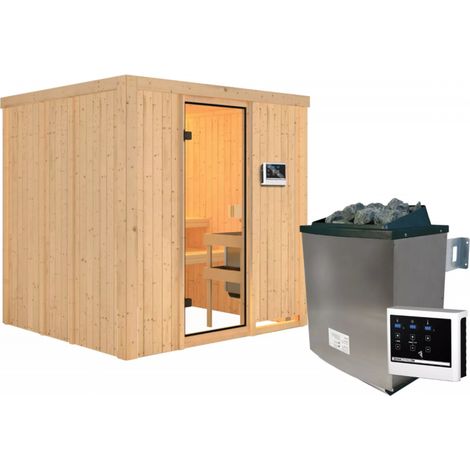 Sauna Traditionnel Karibu Troms¶ 5-6 Places Poêle 9kW Epicéa (1/5)