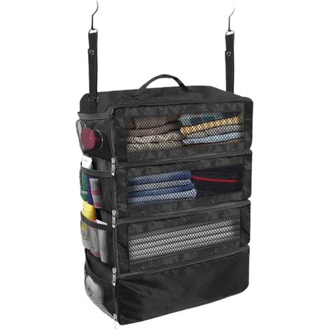 Sac de rangement grande capacité pour bagages, sac de rangement pliable et multifonctionnel pour vêtements, penderie suspendue (1/5)