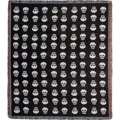 1 Pièce 160x130cm Couverture Plaid Tête de crâne Tricotée Décorée avec des Franges Bohême Simple Doux Confortable Protéger Contre Le Froid pour Canapé Sofa Chaise à Repos et Sieste (1/5)