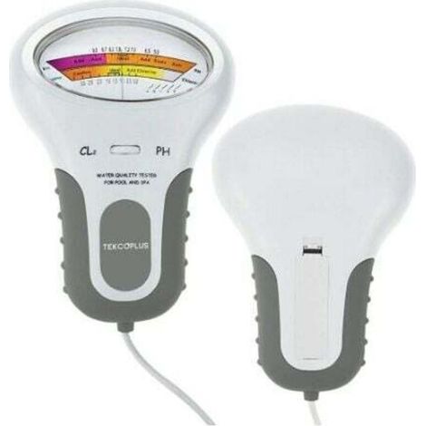 VURAHOME - Analyseur de qualité d'eau, testeur numérique chlore et pH Cl2 pour piscines, analyseur de qualité d'eau thermale avec sonde pour piscines ou spas à domicile, 1 pile alcaline AA (1,5V) (non (1/3)