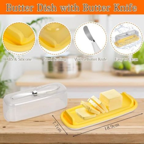 Beurrier - Non spécifié - 250g - Plastique alimentaire - Couteau intégré - Compatible lave-vaisselle (1/4)