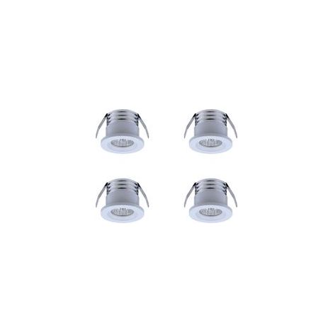 Lot de 4 mini spots LED encastrables, 3 W, Lumière neutre Blanc (1/3)