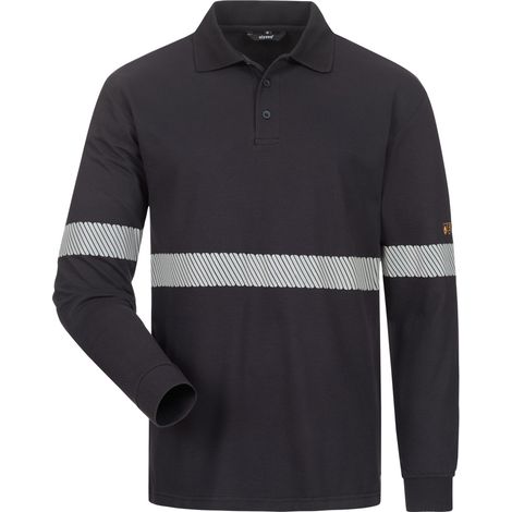 Gr .2XL (62/64) KUNIBERT MULTINORM POLOHEMD MIT REFLEXSTREIFEN blau KUNIBERT