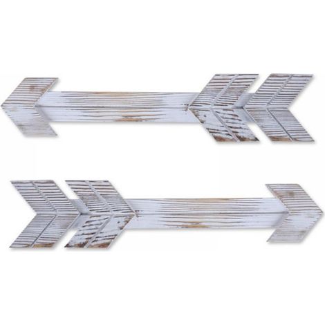 Arrow Decor - Wooden Arrow Wall Decor - Rustic Farmhouse Home Decoration - Set Of 2 - 42 x 9 cm (1/5)