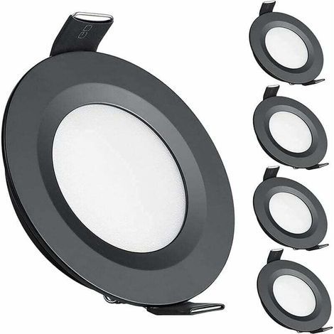 Applique murale LED carrée noire 10x10 cm – Métal étanche – Blanc chaud 3000K – Éclairage doux pour intérieur et extérieur (1/5)
