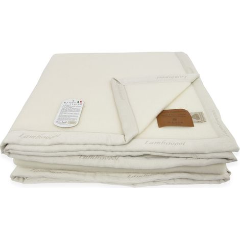 Coperta Invernale Modello Lambswool In 100% Pura Lana Vergine, misura1 Piazza e MezzacoloreCammello (1/2)