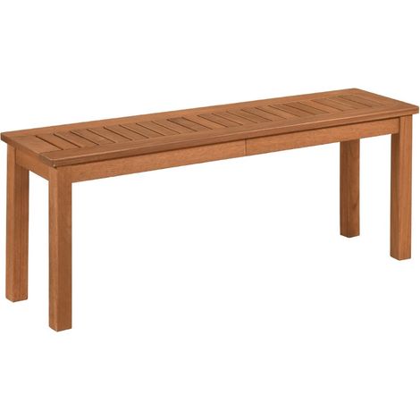 2-Sitzer-Gartenbank aus Holz, Teaköl-Finish, 120 cm