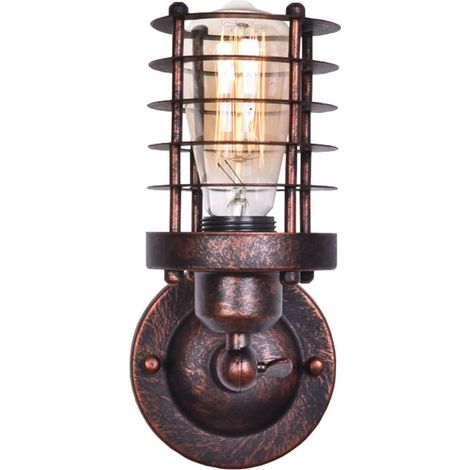 Applique murale en fer de style nordique E27, lampe murale en métal d'ambiance de haute qualité, lampes à lave enfichables, convient pour chambre, café, bar, appareils électroménagers