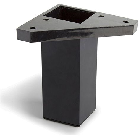 Pied carré en plastique d'une hauteur de 100 mm et finition noir. Dimensions: 42x42x100 mm - talla
