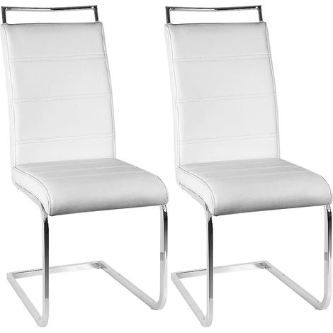 Juego de 2 sillas de comedor sillas cantilever silla tapizada mecedora lanc