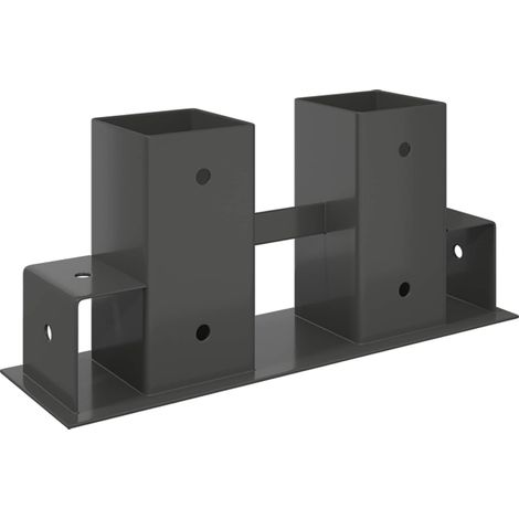 Aide à l'empilement de bois de chauffage 12 pcs Anthracite Acier vidaXL