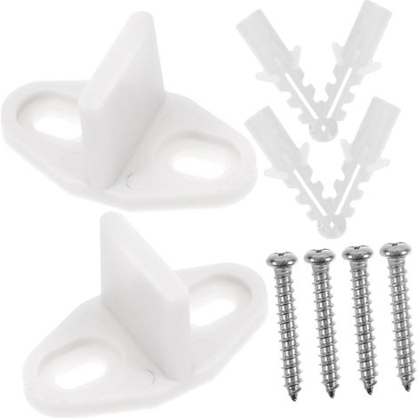 lot de 2 butée de rail pour porte coulissante, POM, blanc (1/5)
