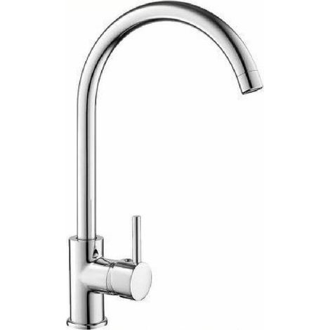TrAdE Shop Traesio - Rubinetto Miscelatore Per Lavello Da Cucina Materiale Ottone Cromato Verona - (1/2)