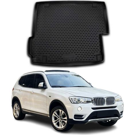 OMAC Tapis de Coffre Compatible avec BMW X3 F25 2010-2017 en Caoutchouc Noir (1/5)