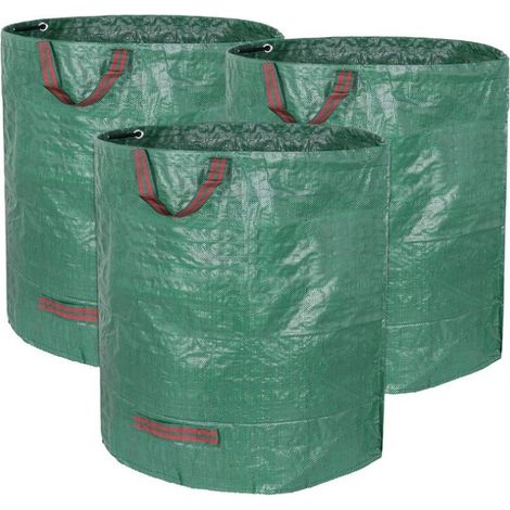 Sac à déchets XXL Lot de 3 sac jardin 272L Sacs de déchets jardin résistants Sac à déchets de Jardin Sac déchet en PP robuste Lot de 3 sacs à déchets de Jardin Sacs poubelle de jardin (1/5)