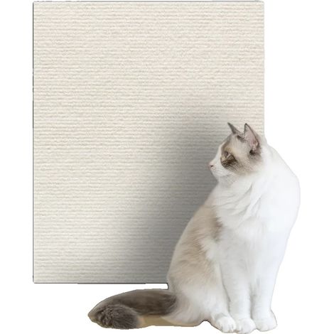 Rascador para gatos, tamaño personalizable, diseño autoadhesivo, blanco cálido, 60x100cm (1/2)
