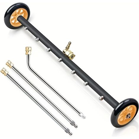 Ensemble Nettoyeur Haute Pression 4000 PSI avec 7 Buses et 3 Tiges d’Extension en Acier Inoxydable – Raccord Rapide 1/4, Nettoyage de Voiture, Garage et Sous-Véhicule (1/5)