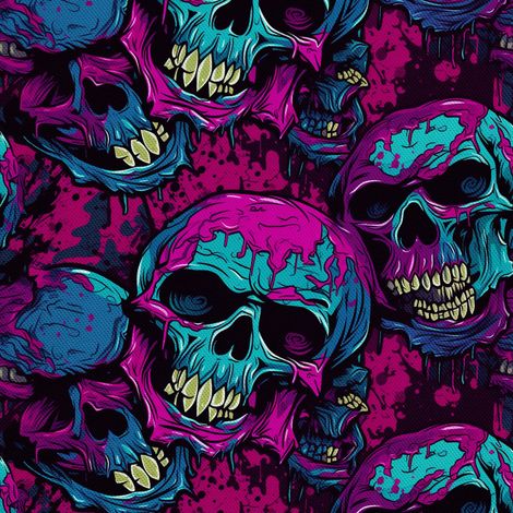 Tela decorativa para exteriores Oxford - Motivo de calavera I DX4377 (1/5)