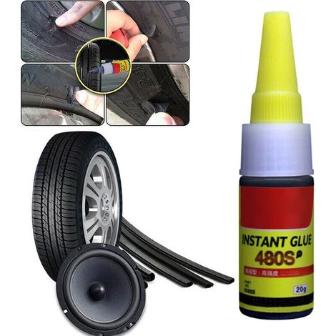 Colle de réparation de pneus étanche, liaison professionnelle forte pour voiture, moto, vélo, camion. (1/5)