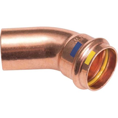 CURVA A 45° MASCHIO/FEMMINA IN RAME A PRESSARE Ø12 x Ø12 mm