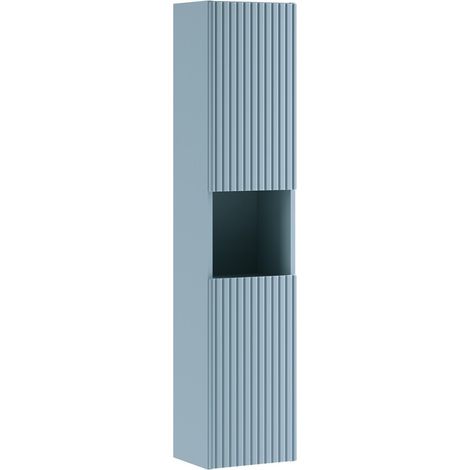 Colonna da bagno VANO 140 cm blu denim 2 porte sospese