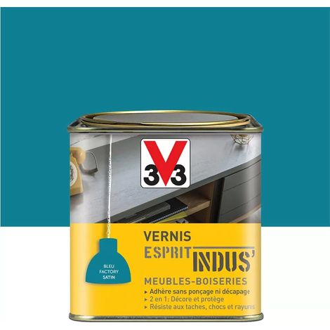 Vernis Esprit Indus' V33 Gris Bleu Factory Satin 0,75 L (1/3)