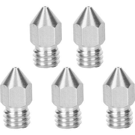3D-Extruder aus Edelstahl, 5-teiliges Druckkopfset, kompatibel mit 1,75 mm und 0,3 mm Filament (1/5)