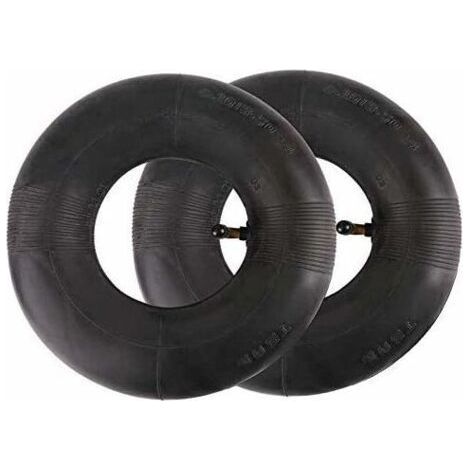 Ensemble de 2 chambres à air 4.10-4 pour diable et chariot – Caoutchouc isobutylène isoprène – Valve courbée TR87 – Taux de gonflage 30° (1/5)