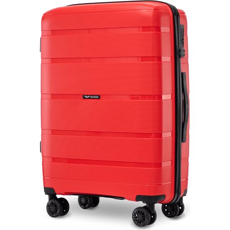 Maleta mediana Wings HAWFINCH 2.0 de polipropileno de 24" roja