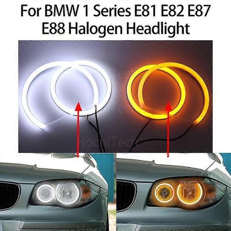 Switchback Cotton Light LED Angel Eye Dual White Amber für BMW 1er E81 E82 E87 E88 Halogenscheinwerfer