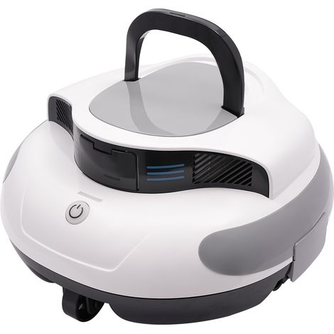 Robot Piscine,Double Filtration,Aspirateur Piscine sans Fil, 90 Min d'Autonomie, Nettoyeur de Piscine Compact,Stationnement Automatique,pour Piscines Hors Sol Jusqu'à 92.9 m²