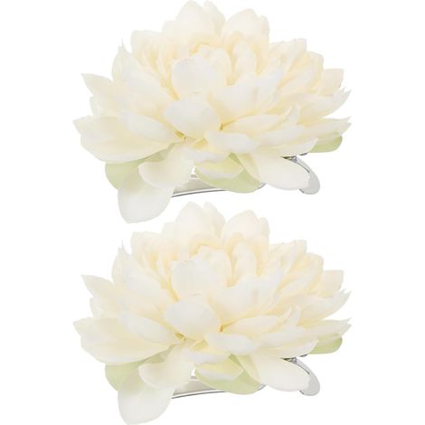 Embrasses de Rideaux à Fleurs Blanches, Lot de 2 Pièces Décoratives (1/5)