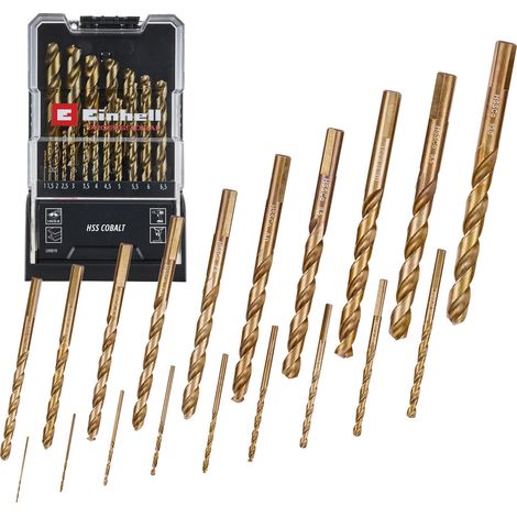 Einhell 249019 HSS-Co Metall-Spiralbohrer-Set 1 mm, 1.5 mm, 2 mm, 2.5 mm, 3 mm, 3.5 mm, 4 mm, 4.5 (1/5)