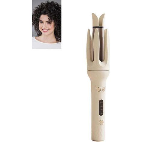 Fer à boucler rotatif - Fer à boucler avec protection anti-brûlure, boucleur automatique à 4 niveaux de température, idéal pour obtenir facilement de magnifiques boucles et ondulations. (1/4)