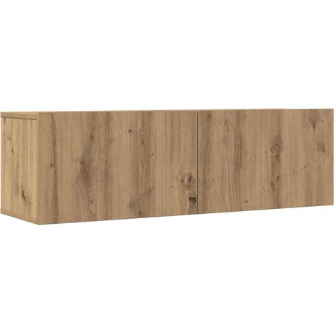 Maison Exclusive - Meubles TV muraux 2 pcs chêne artisanal 100x30x30 cm (1/5)
