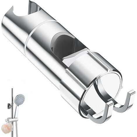 Supporto per soffione doccia scorrevole regolabile, staffa per soffione doccia da 25 mm, supporto doccia regolabile per vasca con gancio inclinabile (1/5)