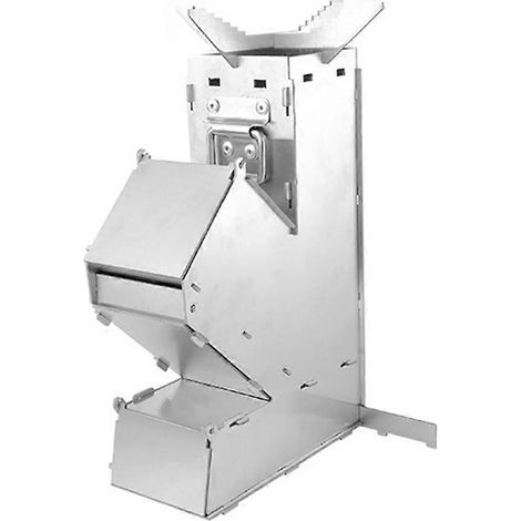 Réchaud de camping portable extérieur en acier inoxydable, poêle à bois pliable (1/5)