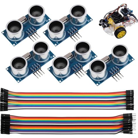 5 Stück HC-SR04 Ultraschall-Distanzsensor, Ultraschallsensor, Messmodul kompatibel mit Arduino, für Messprojekte und DIY-Anwendungen (1/5)