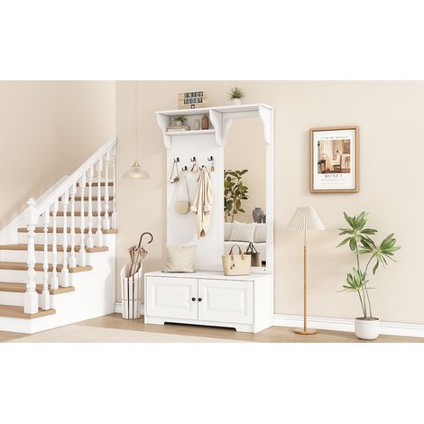 mobile contenitore 100x40x180 con specchio e panca OKMYHOME (1/5)