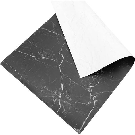 Autocollant Décoratif Facile à Installer pour Réfrigérateur Motif Marbre Noir en Papier Enduit Résistant à l'usure pour Décoration la Cuisine Maison (1/5)