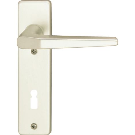 Alpertec PZ-Kurzschildgarnitur Florence Aluminium F2 gold eckig Beschläge (1/2)