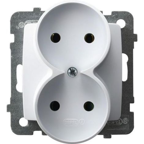 Karo de doble enchufe, blanco GP-2SR/m/00