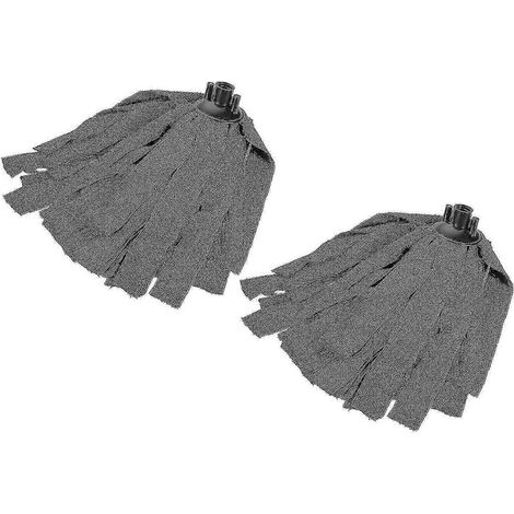 Ersatz-Mikrofaser-Wischmoppköpfe, 31 cm lang, schwarz, 2er-Pack-black (1/5)
