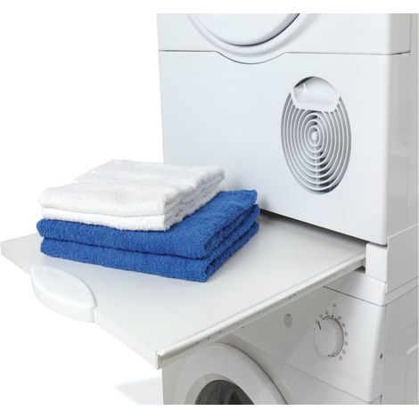 Home Equipement – Kit de superposition avec tiroir pour lave-linge et sèche-linge – Dimensions 60x55 cm – Support jusqu'à 150 kg – Gain de place et confort d'utilisation (1/3)