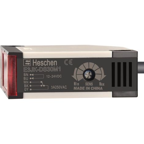 Interrupteur relais, E3JK-DS30M1, automatique, type diffus, 12-24VDC, distance 30cm, laiton nickelé, IP65, 3A 250VAC, infrarouge, 1 voie (1/5)